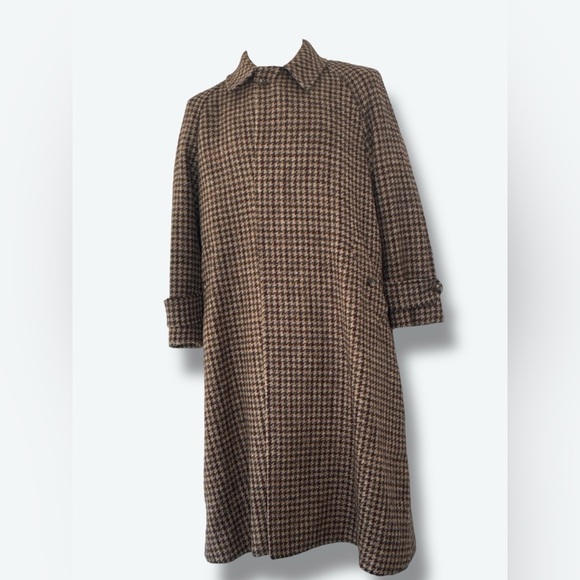 Vintage Ralph Lauren Houndstooth Wool Coat – Women's Longline